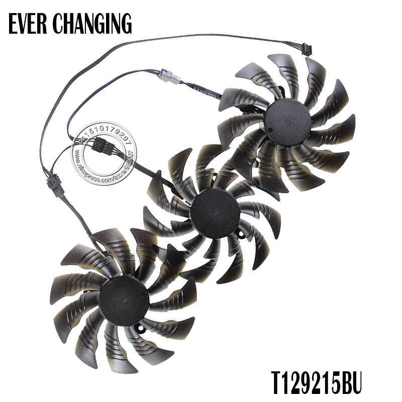 

DC COOLING FAN DIAMETER 95MM T129215BU DC 12V 0.50AMP FOR GIGAYTE AORUS GTX1080 Ti 11G Graphics Card Cooling Fan