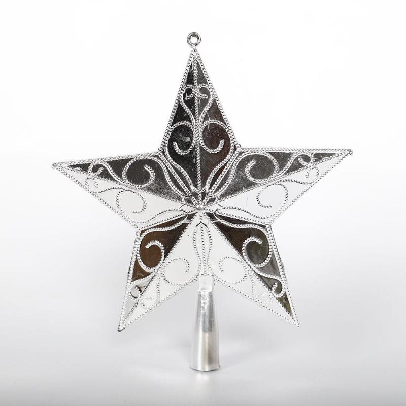 

Star Tree Top Decor PVC Golden/Silver Beautiful Glittery Large Shimmer Ornament Xmas Party Festival Holiday Christmas