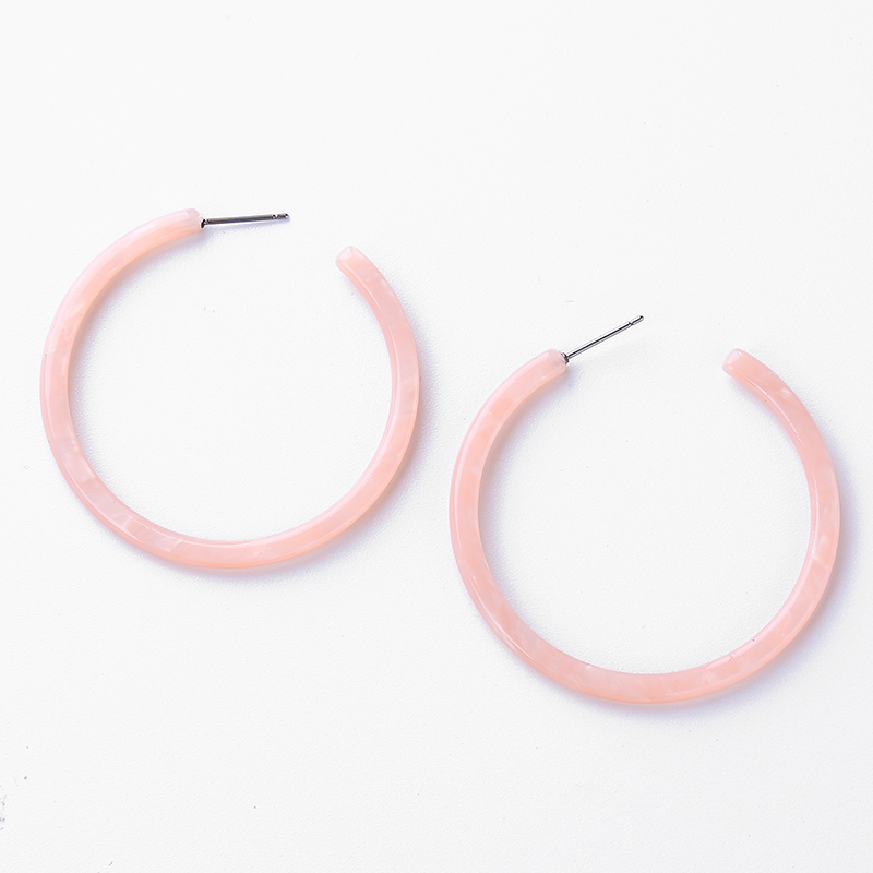 

2020 New Beach Multicolor Statement Earrings For Women Acrylic Big Round Circle Geometry Resin Hoop Earring Girl Jewelry Gifts