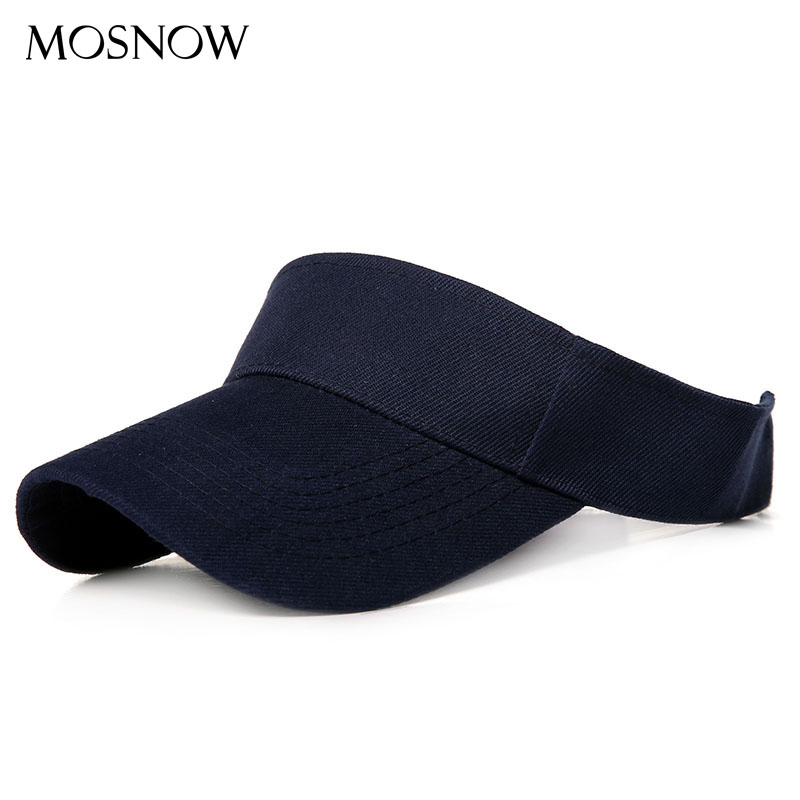 

Summer Sun Visor Cap Women Tennis Golf Empty Top Baseball Caps Solid Color Sporty Style Sunscreen Hat Adjustable Sun Cap For Men, White