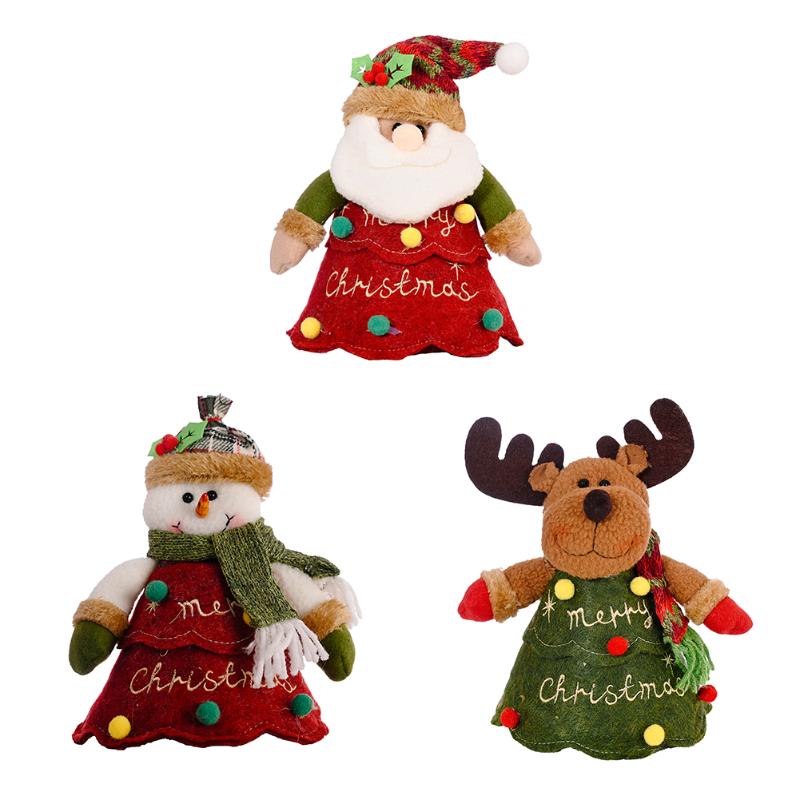 

Christmas Decorations Creative Eve Apple Bag Santa Claus Snowman Elk Ornaments Non-Woven Fabric Cartoon Doll Sugar Pockets Candy Bags