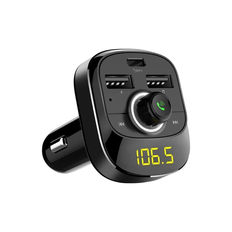 

1pcs Bluetooth FM Transmitter Aux Modulator Car Audio MP3 Handsfree Car Dual Charger Bluetooth Player Charging USB Fast P2C3