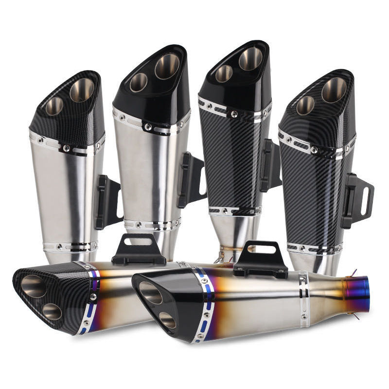 

Universal Motorcycle for Yoshimura Exhaust Pipe Escape Modified 2 Holes Muffler For Ninja400 Z250 R15 MT-09 GSXR150 CBR300 ER6N