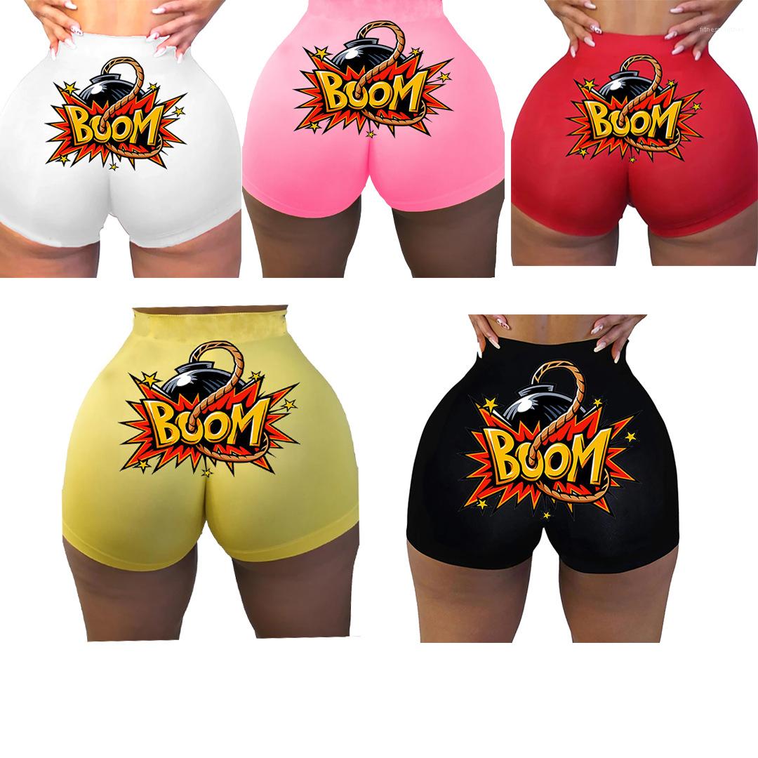 Summer Casual Biker Shorts Skateboard Womens Designer Fitness Sports Short Pants Sexy Skinny Women Shorts Lettern Pattern-image-582793699