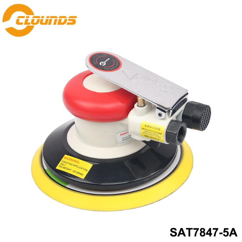 

SAT7847 Light Type 5" 6" High-End Self-Vacuum Air Sander Non-Vacuum Pneumatic Sander Grinder Power Polishing Tools