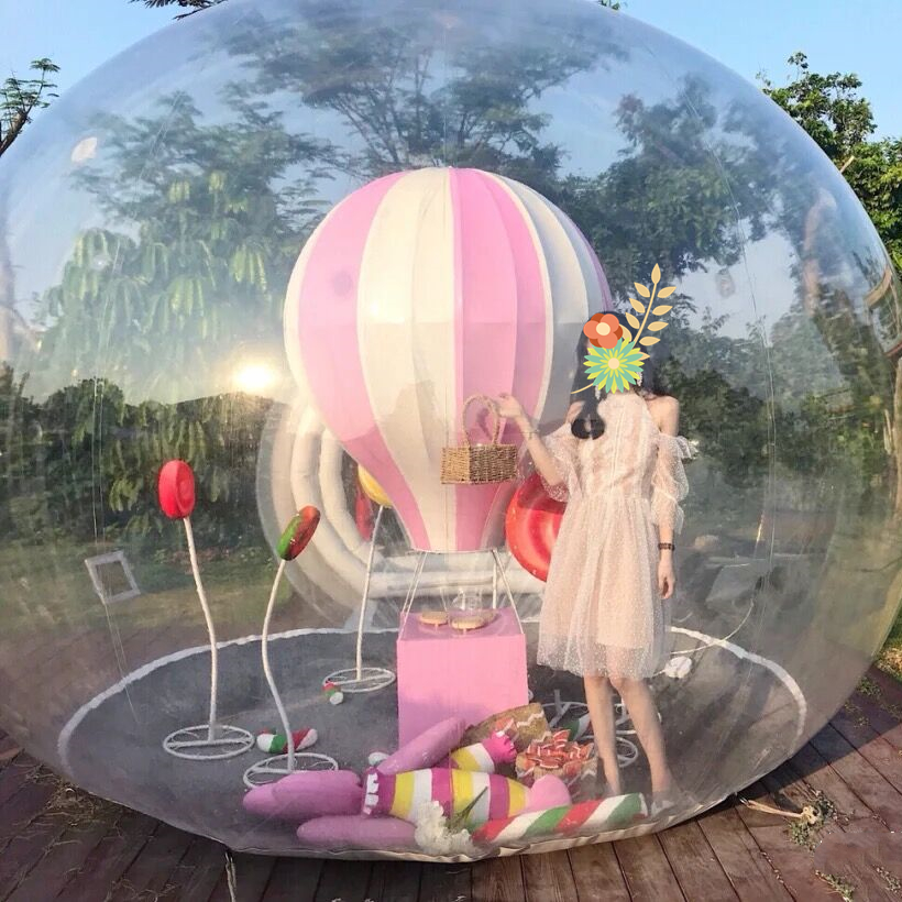 

Inflatable Bubble Igloo Tent Transparent Famaily Dome with Air Blower Outdoor Camping Product Showcase Advertising Event Exhibition