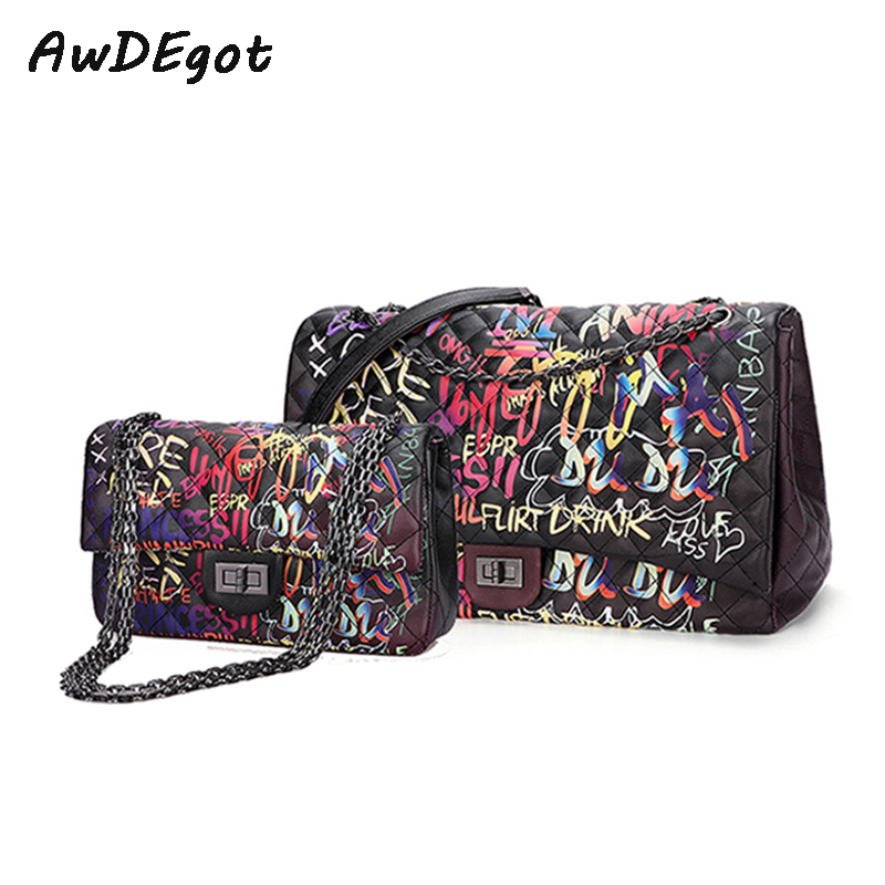 

21/26/43cm Black Graffiti Bag for Women 2020 Luxury Bags Handbags Designer Crossbody Travel Bag Overnight Colorfull Shoulder Bag