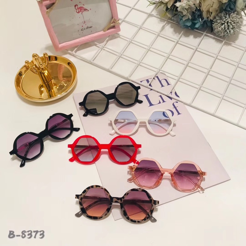 

The new character of irregular round box children 8373 plastic frame glasses baby boom joker sunglasses manufacturers