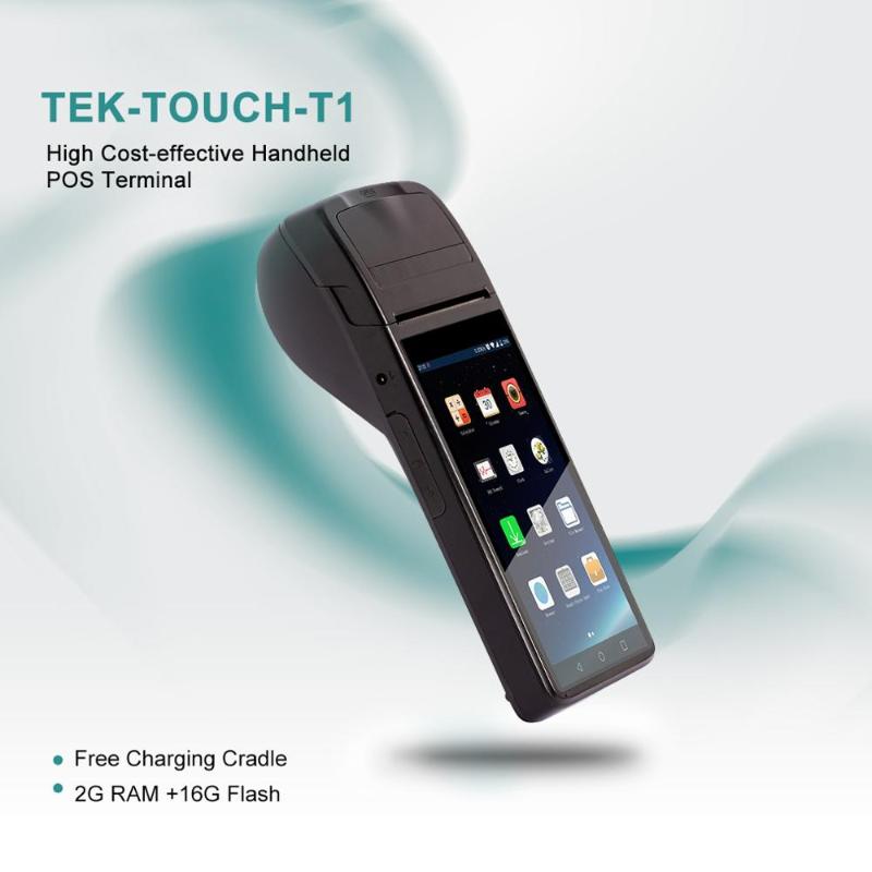 

TEKLEAD Android Terminal Handheld PDA 58mm Thermal Reciept Printer 4G Network WiFi Bluetooth NFC Touch Screen for Retail