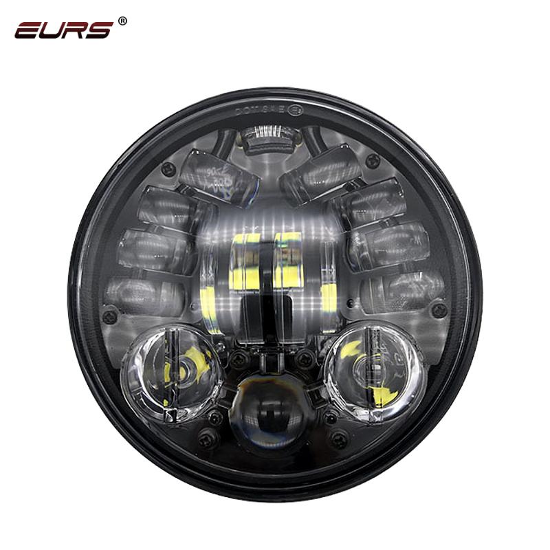 

EURS 1pcs 5.75inch LED Headlight 12V White Light Motorcycle LED Headlamp Turn Signal Function For Motorbike Headlight