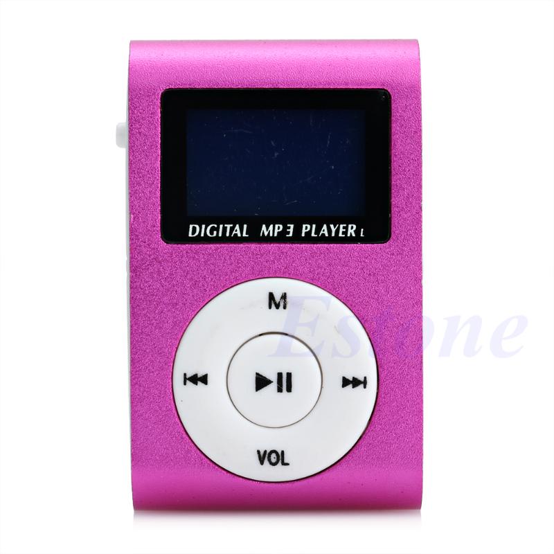 

USB Mini Music Clip MP3 Player LCD Screen Support 16GB Micro SD TF Card 746D