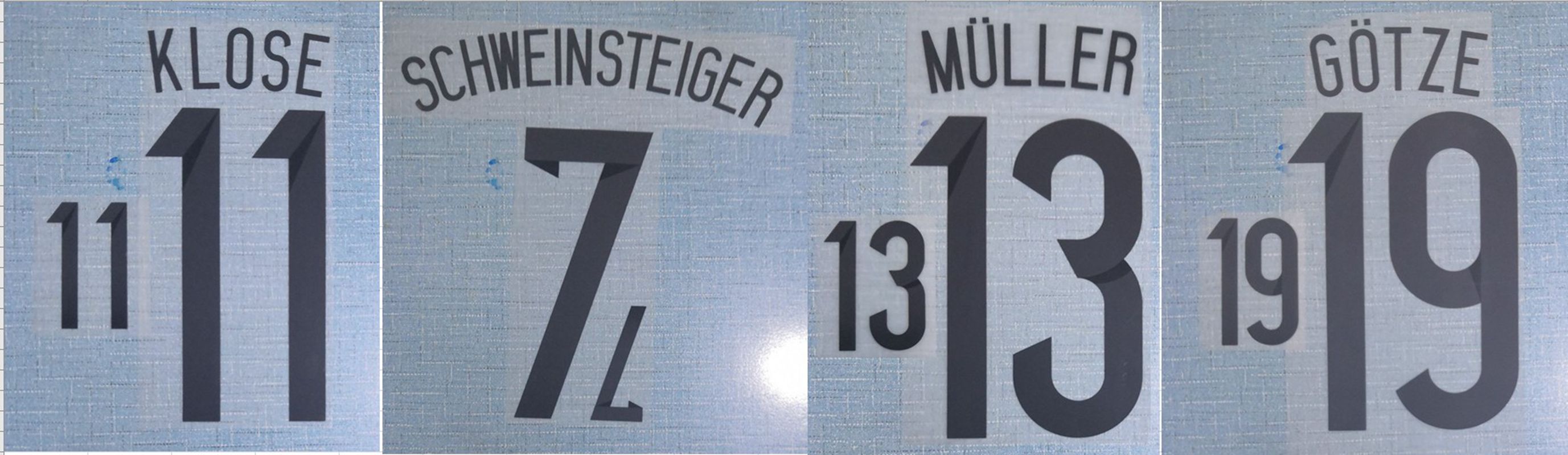 

2014 Germany home KLOSE MULLER GOTZE schweinsteiger nameset patch badge