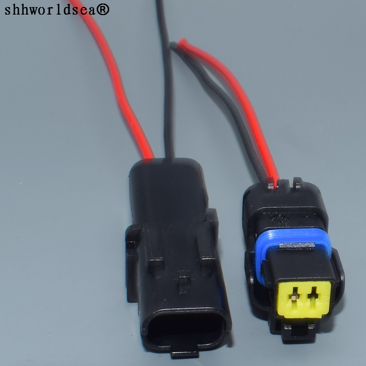 

shhworldsea 2 pin male female waterproof Temperature Sensor headlight FO light connector 211PC022S0049 211PC02280081 car