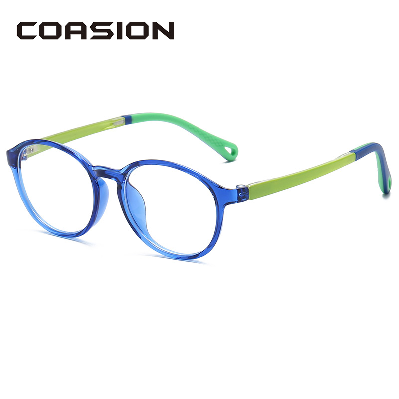 

COASION Blue Light Blocking Glasses Kids Unbreakable Frame Computer Glasses for Boys Girls Age 3-15 UV400 Protection CA1726