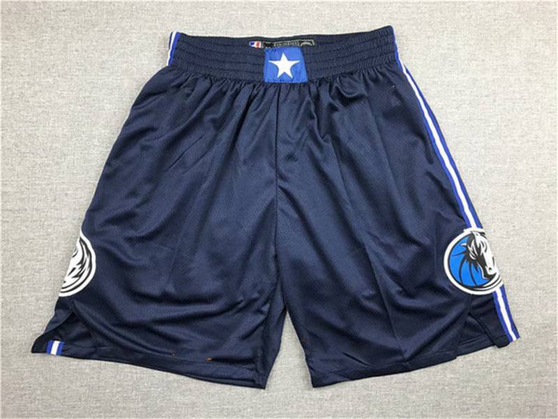 

2020 Dallas Mavericks Jersey Shorts 77 Doncic 41 Nowitzki 6 Porzingis Breathable Pants Sweatpants NBA Classic Basketball Shorts, Black