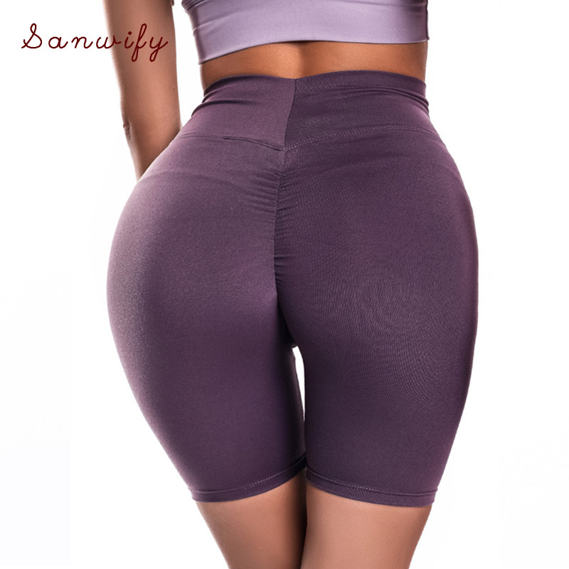 

Women' Summer Fitness Shorts Tights High Waist Cross Sports Quick Dry Shorts Yoga Running Workout Riding, Black