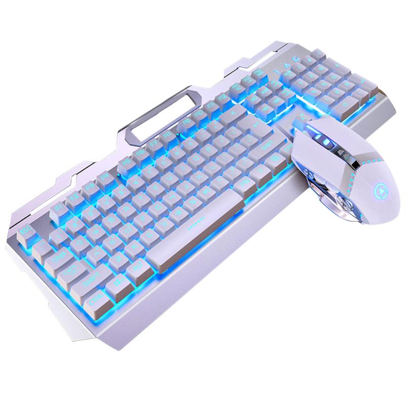 

Luminous Gaming Keyboard Mouse Set PC Durable Mechanical Desktop USB Wired Computer Game LED Backlight Portable Home Office Work