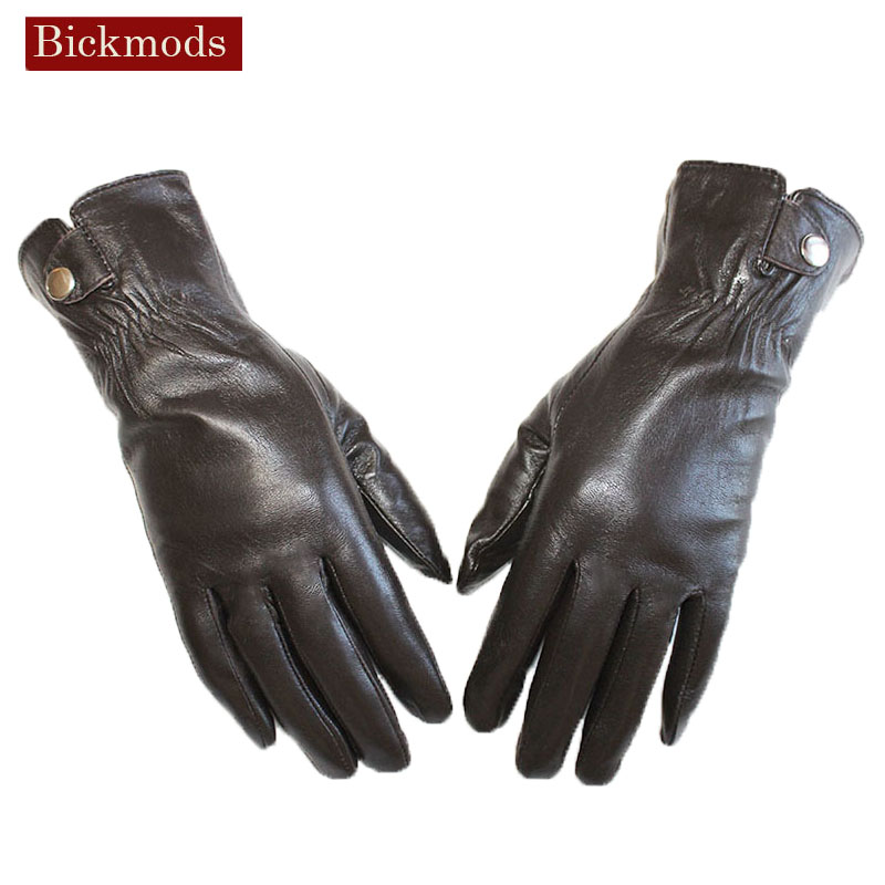 

Women's leather gloves plus cashmere warm autumn and winter outdoor electric bike riding and driving color sheepskin gloves