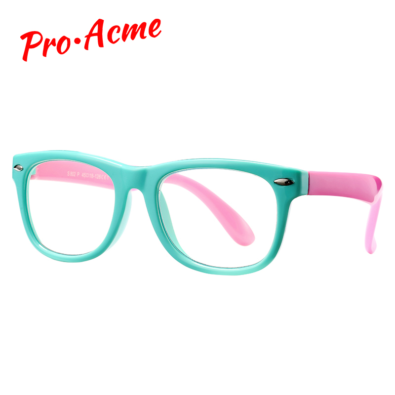 

Pro Acme TR90 Anti Blue Light Blocking Glasses for Kids Flexible Computer Gaming Eyeglasses for Boys Girls Age 3-12 PC1604B