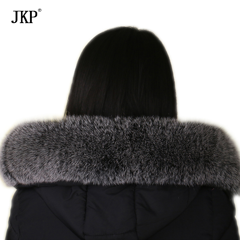 

Winter Real fur collar Black frost color Genuine oversized fur collar Scarf