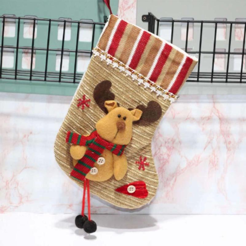

Christmas Boots Cloth Home Decor Delicate Best Popular Hanging Christmas Stocking Socks Party Ornaments Xmas Stock
