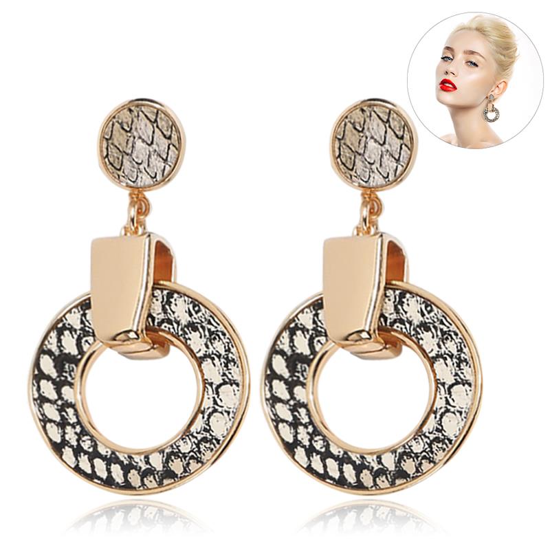 

Dangle & Chandelier 2021 Creative Earrings Fashion Snake Print Drop For Women Girls Party Jewelry Gift