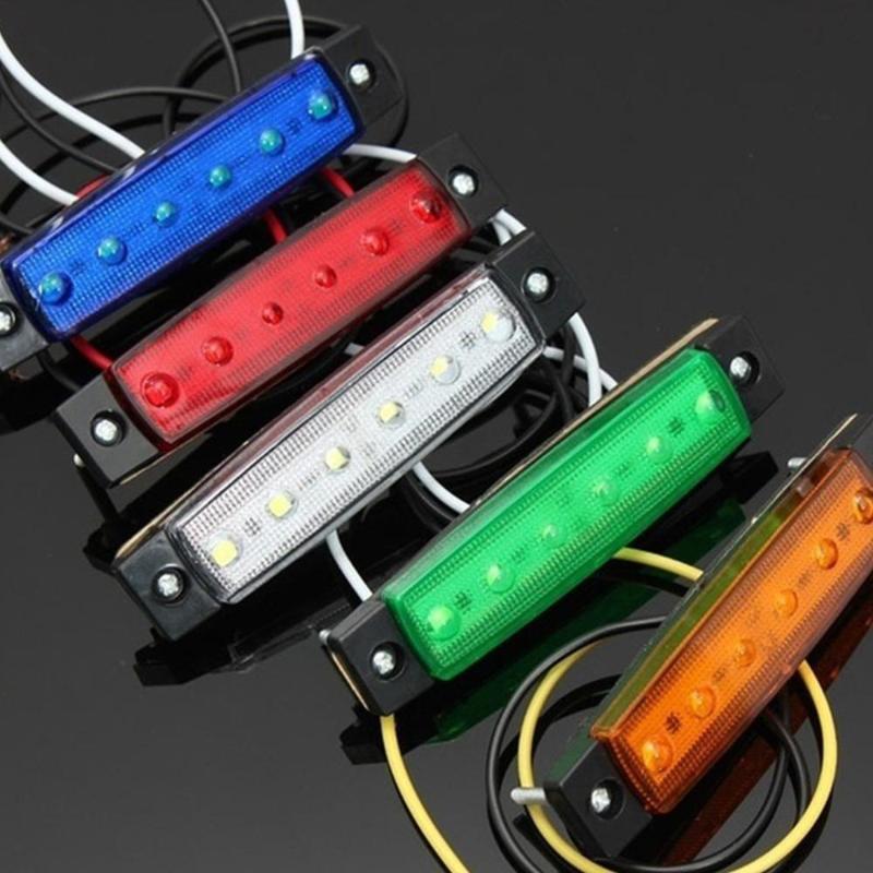 

LED light SMD 24V White Red Orange Truck Trailer Pickup Side Marker Indicator Lamps Caravan Tractor Kart, As pic