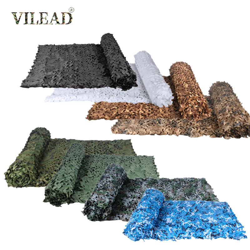 

VILEAD Reinforced Big Size Camouflage Netting Woodland Sun Shelter Awning Cover Shade Net 3*7 4*6 5*5 6*8 Terrace Garden Decor