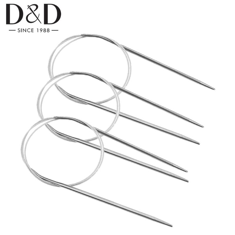 

1pc 80cm Stainless Steel Circular Knitting Needle 2/2.5/3/3.5/4mm Crochet Needles for Weave Yarn DIY Crafts Knitting Tool