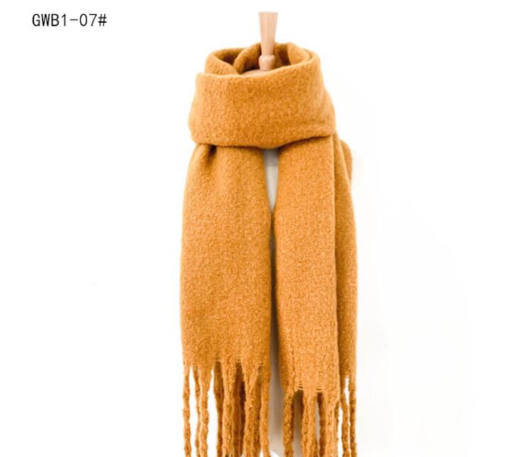 

Scarves Europe And The United States Autumn Winter Thick Tassel Circle Sand Pure Color Scarf For Women Thickened Men's Shawl Man