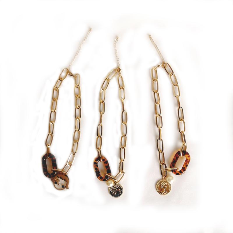 

Chokers Elegant Chocker Chain Linked Glod Plating Stylish Punk Collor Coin Pendant Necklaces Jewelry For Women Girl