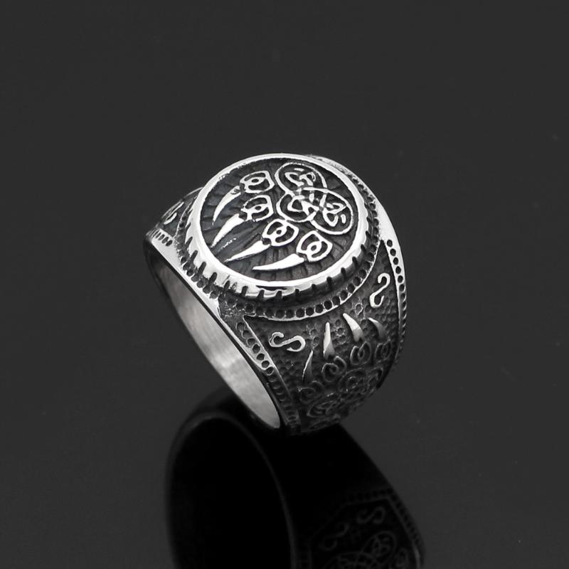 

Men 316L stainless steel norse jewlery Viking wolf vantage ring