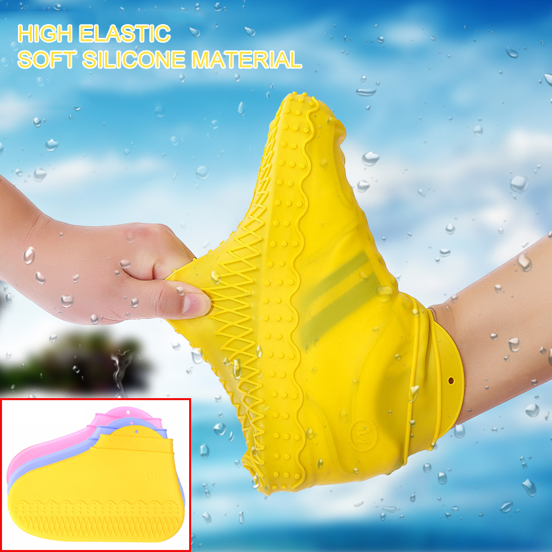 

Reusable Silicone Waterproof Shoe Covers Anti-Slip Silicone Rubber Shoe Protectors for Men and Women Protectors