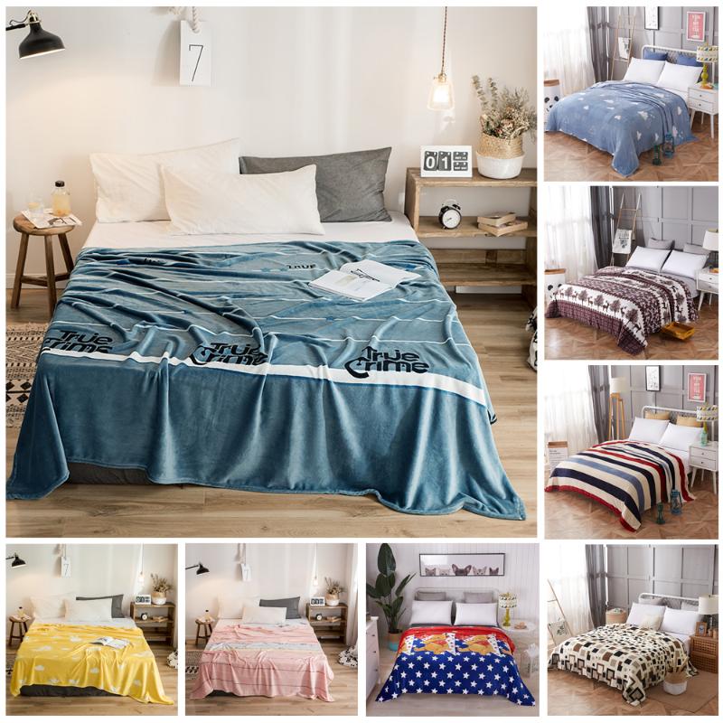 

Bedcover Blanket Super Soft High Density Flannel Blanket for Sofa/Portable Bed