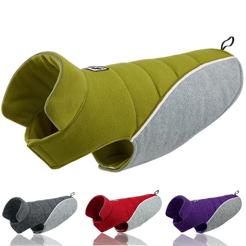 

Spring Winter Reversible Dog Clothes Reflective Warm Dogs Clothes Jacket Pet Sweater Coat For Small Medium Large Dogs Supplies, Green