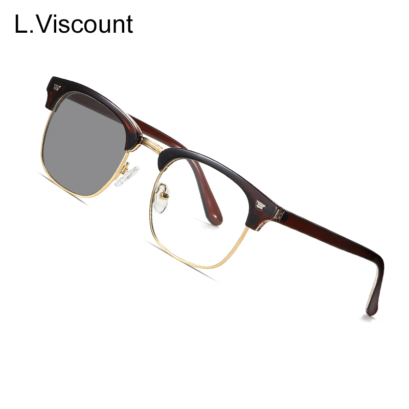 

Vintage Photochromic Glasses Men Anti-Blue Light Glasses Women Optical Frame Computer Eyewear Prescription UV400
