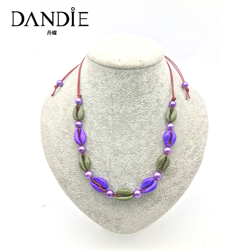 

Dandie Hot Conch Seashell Necklace Bohemian Shell Choker Summer Beach Shell Beaded Handmade Necklace Adjustable Rope