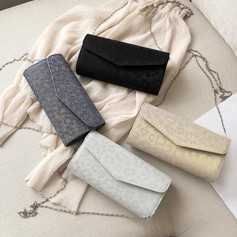 

Envelope Clutch Bag Women Leather Birthday Party Evening Clutch Bags Sequin Dinner Party Purse Crossbody Handbag, Silver
