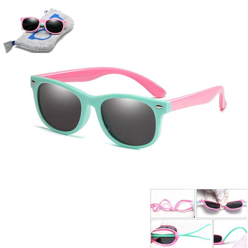 

With Bag Rubber TR90 Children Polarized Sunglasses Kids sunglasses polaroid sun glasses For Girls Boys Baby Glasses eyewear