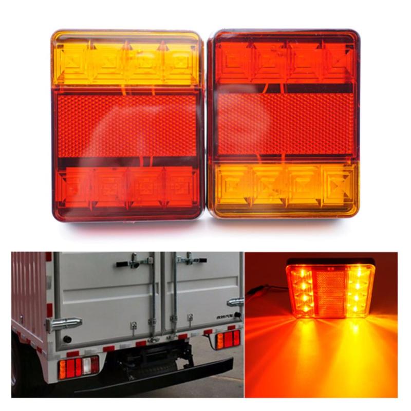 

1PCS Waterproof Car Truck LED Rear Tail Light Warning Lights Rear Lamp for Trailer Caravans ATV Boats, As pic