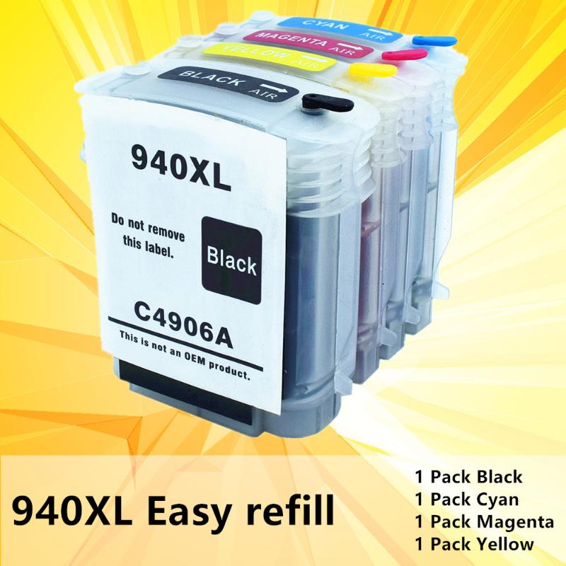 

4PK for 940XL 940 940 C4906A C4907A C4908A C4909A For Officejet Pro 8000 8500 Printer Ink Cartridge INK Resettable chip