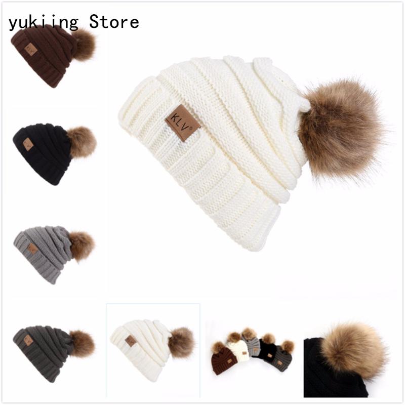 

Beanie/Skull Caps 2021 Men Women Baggy Keep Warm Crochet Winter Wool Knit Ski Beanie Skull Slouchy Hat Patchwork Casual, Black