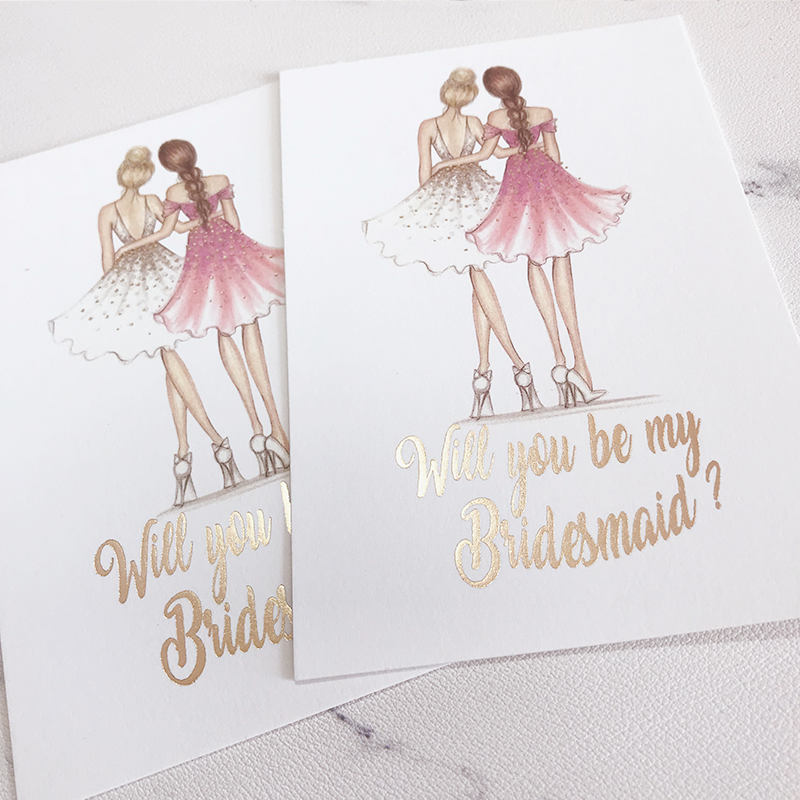

4pcs lot Paper Wedding Proposal Hen Night Bachelorette party invitations Will you be my Bridesmaid Goomsman cards
