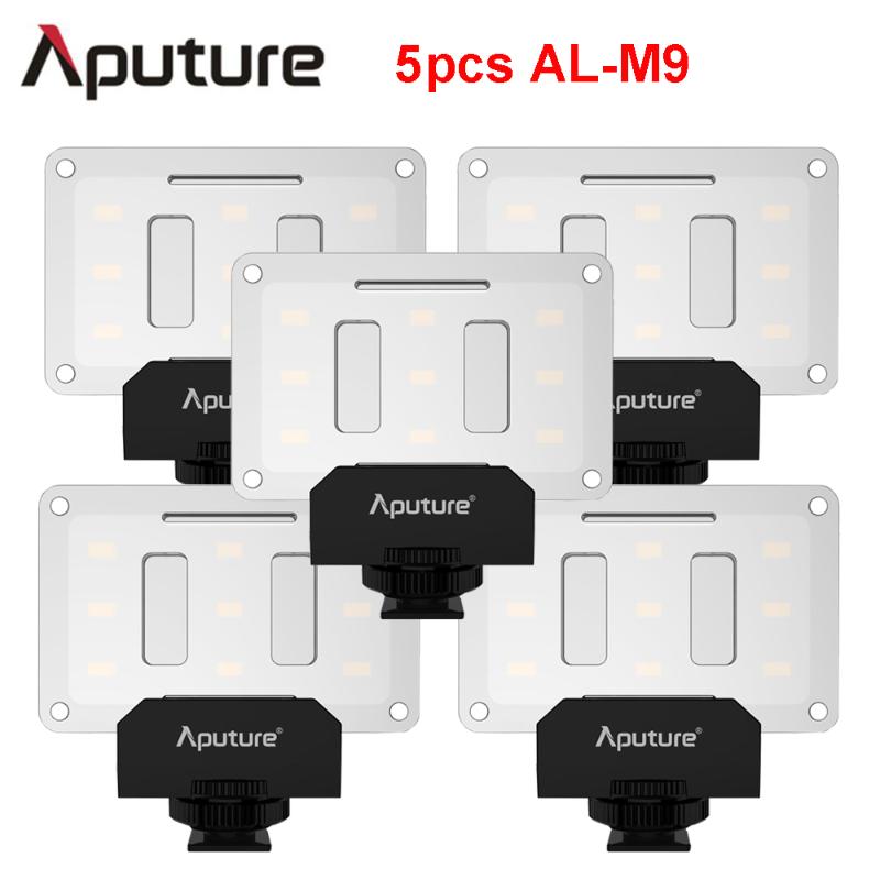 

Aputure 5Pcs/set AL-M9 LED Video Light TLCI/CRI 95+ pockable on-camera fill light Pocket sized Tiny LED Accept bargaining