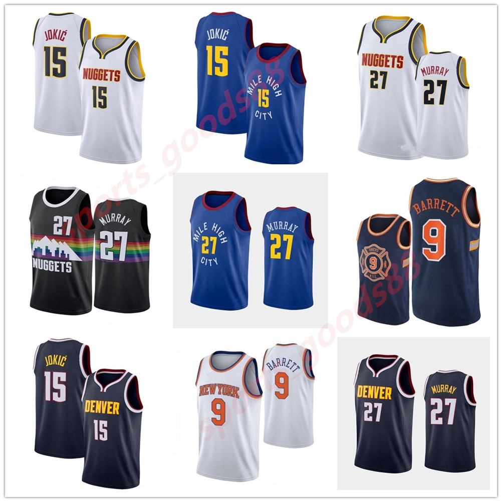 

NCAA Patrick 33 Ewing RJ 9 Barrett Basketball Jersey Blue Mens 15 Jokic Jamal 27 Murray Bogues Michael 1 Porter Shirt, Colour 11