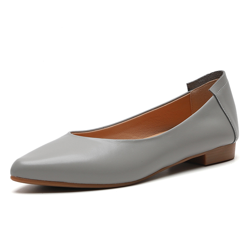 

Leisure shoes in the spring of 2020 the new pointed leather shoes 40, White