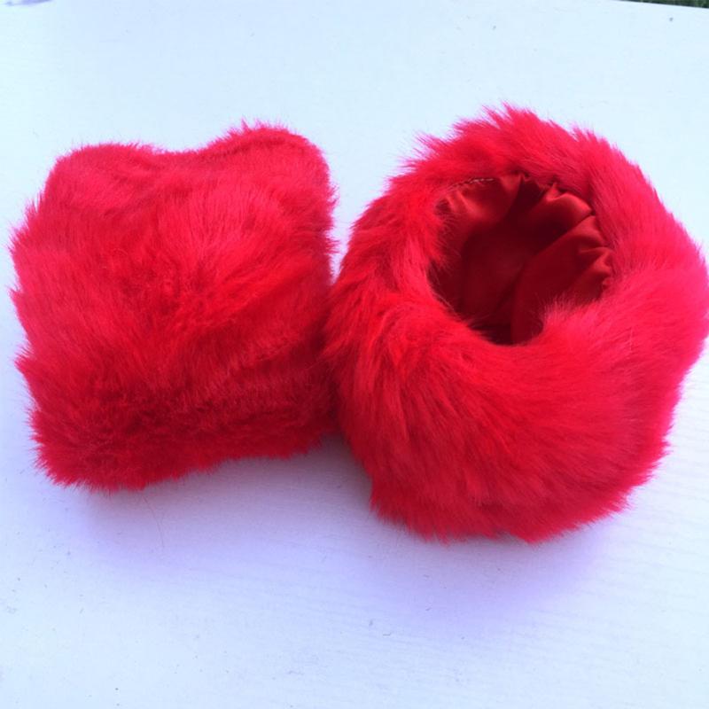 

Women Warm Cute Winter Fabala Wrist Gloves Faux Fur Wristband Cuff