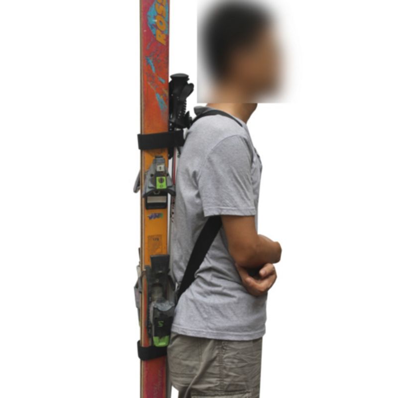 

New Christmas Decorationl New Year Ski Backpack Carrier Ski Carry Sling Strap Shoulder Strap 2020 Christmas NO SKIS AND POLES, White