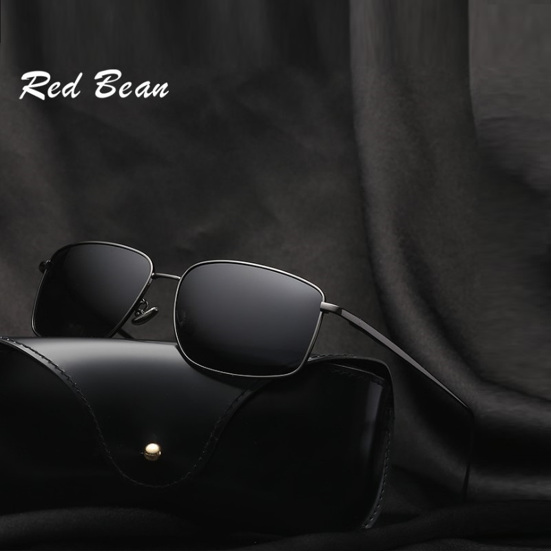 

width-145 Memory Overall temple sunglasses men polarized retro square goggles UV400 male New Classic Designer sunglasses oculos
