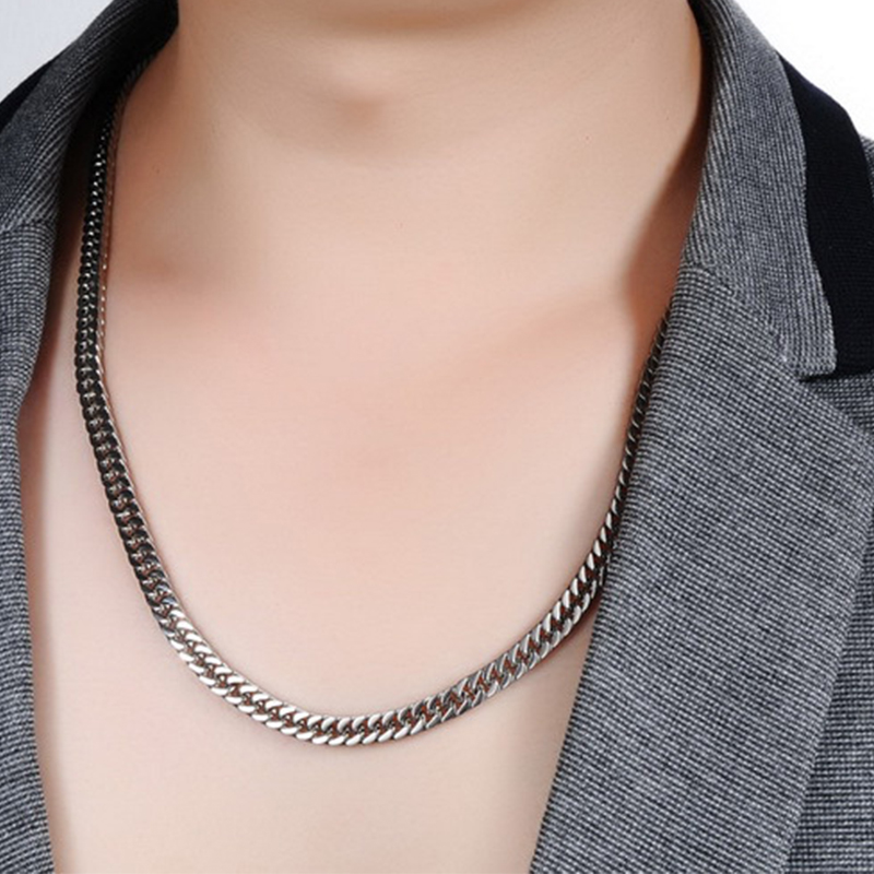 

Men's Classic Denim Chain Necklace Men's 316L Stainless Steel Jewelry from VCOOL Factory Pendant Necklace Gift VP874